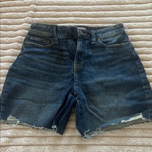 SO Blue Denim Jean Shorts with stylish cuts on the bottoms